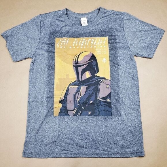 STAR WARS Mandalorian Poster Performance T Youth Large - Picture 1 of 7